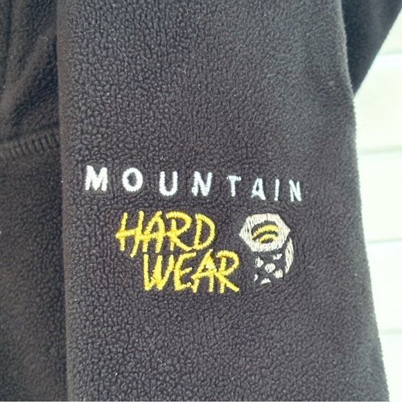 Mountain Hardwear Black Fleece Zip Front Jacket Coat Size 6 - Picture 4 of 6